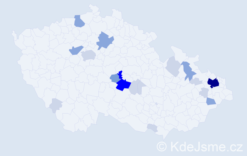 Příjmení: 'Neuvirthová', počet výskytů 52 v celé ČR