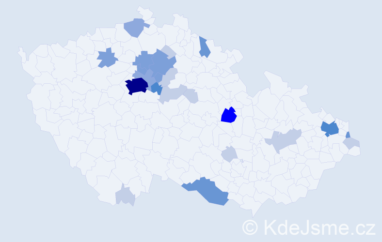 Příjmení: 'Slušná', počet výskytů 68 v celé ČR