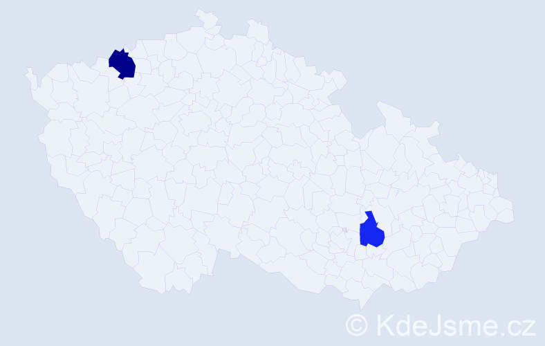 Příjmení: 'Arendašová', počet výskytů 3 v celé ČR