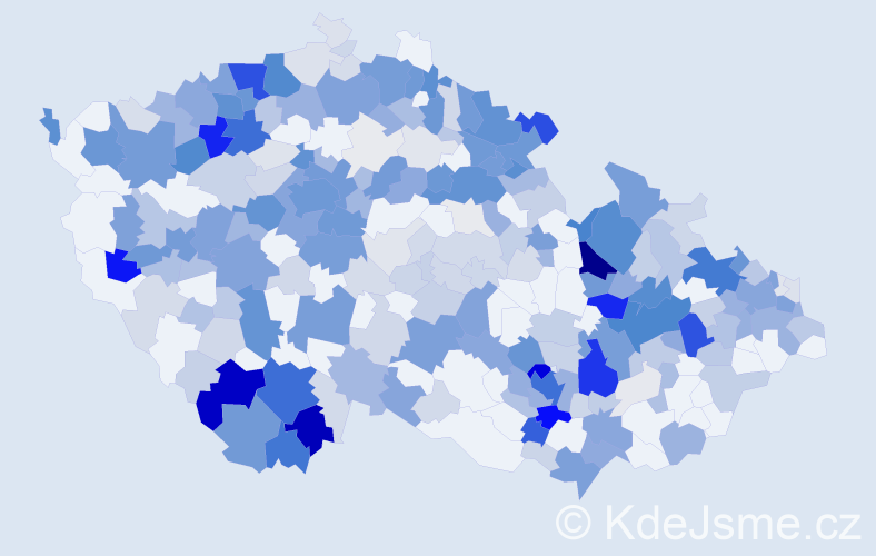 Příjmení: 'Wagnerová', počet výskytů 1355 v celé ČR