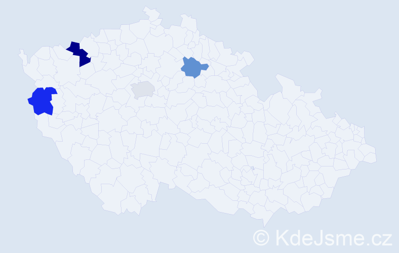 Příjmení: 'Kostur', počet výskytů 18 v celé ČR