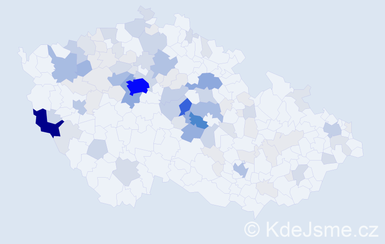 Příjmení: 'Kruml', počet výskytů 360 v celé ČR