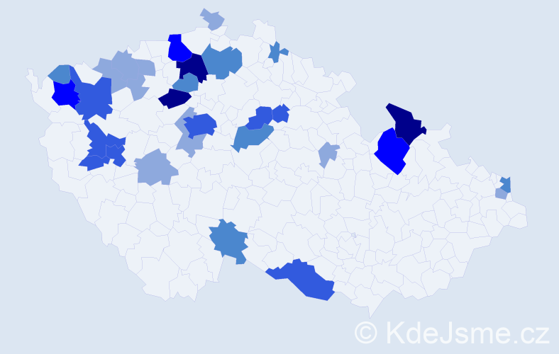 Příjmení: 'Drugda', počet výskytů 74 v celé ČR