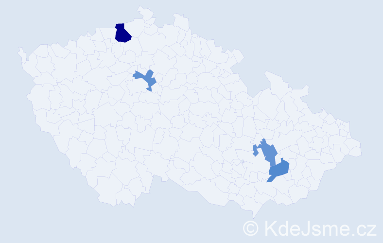 Příjmení: 'Korbélyi', počet výskytů 6 v celé ČR