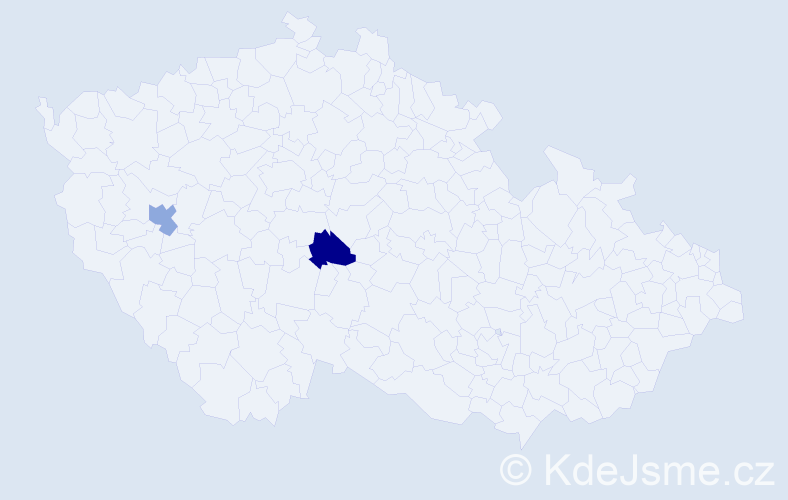 Příjmení: 'Kuśmierek', počet výskytů 2 v celé ČR