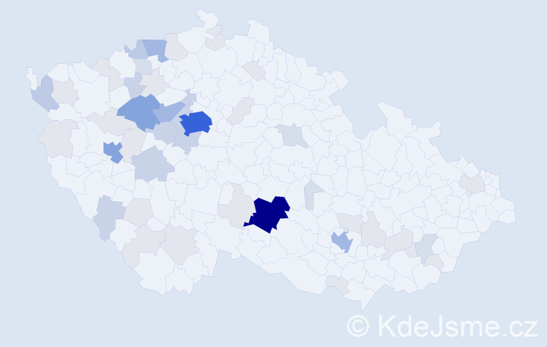 Příjmení: 'Hinková', počet výskytů 152 v celé ČR