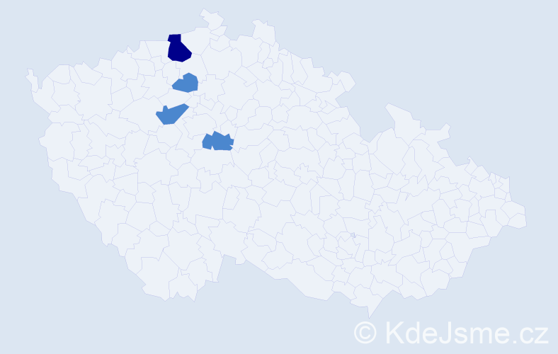 Příjmení: 'Kudrman', počet výskytů 6 v celé ČR