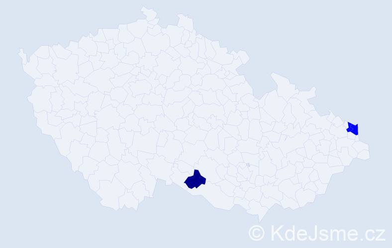 Příjmení: 'Kinast', počet výskytů 4 v celé ČR