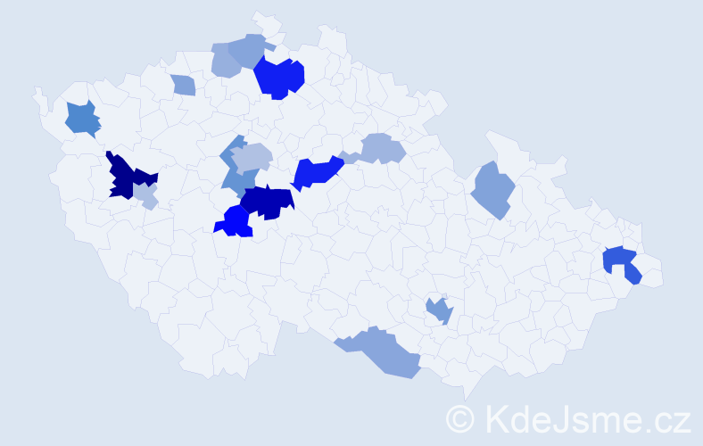 Příjmení: 'Phillips', počet výskytů 36 v celé ČR