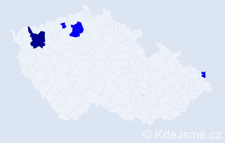 Příjmení: 'Gaspárová', počet výskytů 6 v celé ČR
