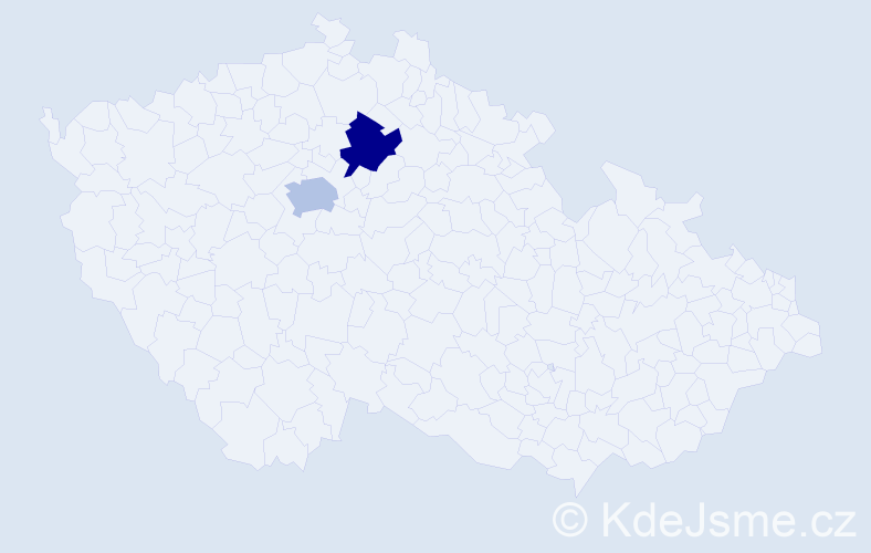 Příjmení: 'Vinskovska', počet výskytů 2 v celé ČR