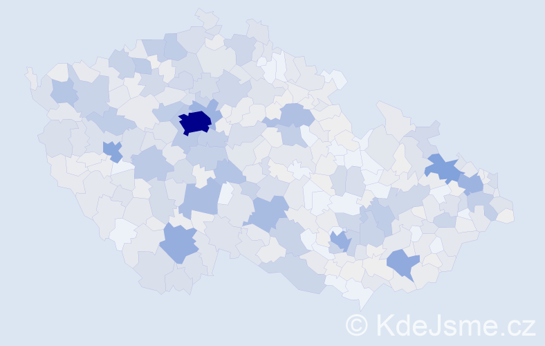 Příjmení: 'Burda', počet výskytů 2412 v celé ČR