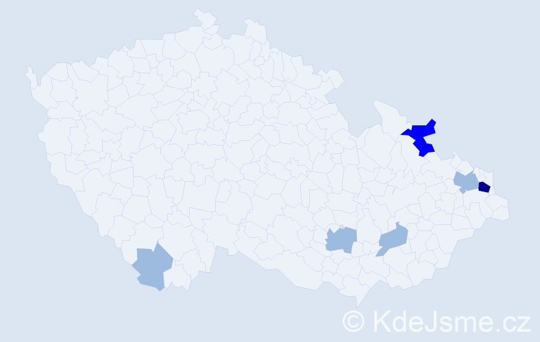 Příjmení: 'Lukeszová', počet výskytů 12 v celé ČR