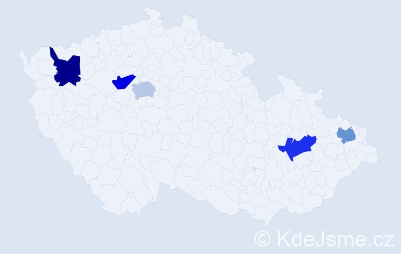 Příjmení: 'Musaeva', počet výskytů 5 v celé ČR