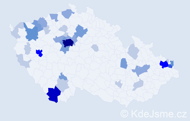 Příjmení: 'Frischová', počet výskytů 89 v celé ČR