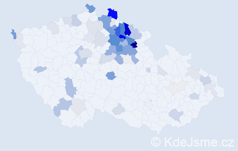 Příjmení: 'Erban', počet výskytů 271 v celé ČR