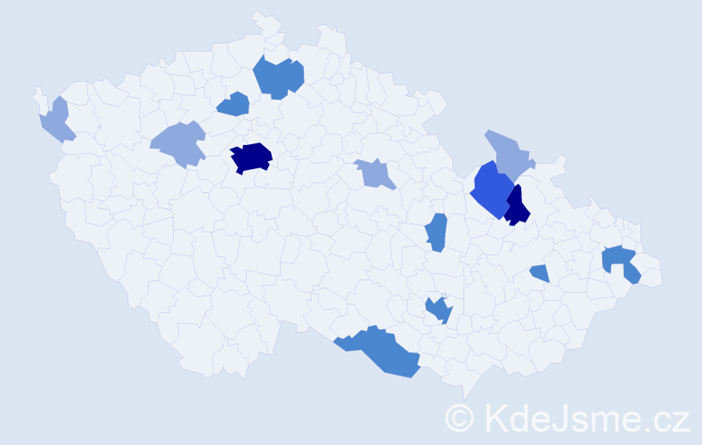 Příjmení: 'Galaš', počet výskytů 31 v celé ČR