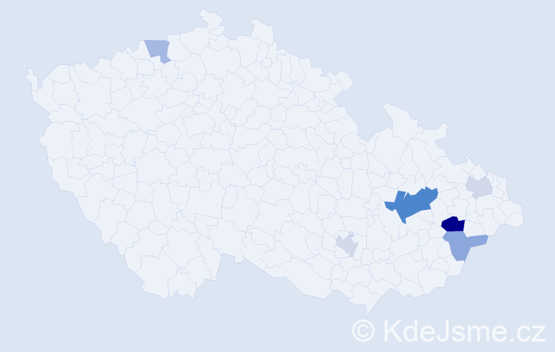 Příjmení: 'Dráčová', počet výskytů 11 v celé ČR