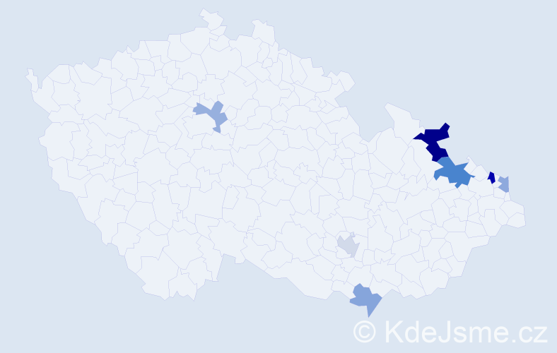 Příjmení: 'Masek', počet výskytů 12 v celé ČR
