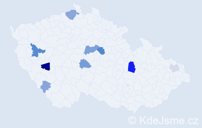 Příjmení: 'Grubr', počet výskytů 32 v celé ČR