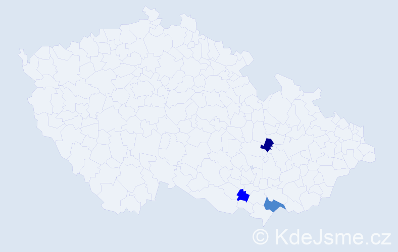 Příjmení: 'Slusarová', počet výskytů 6 v celé ČR