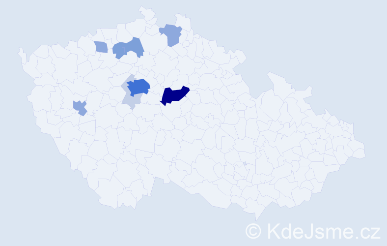 Příjmení: 'Machurka', počet výskytů 30 v celé ČR