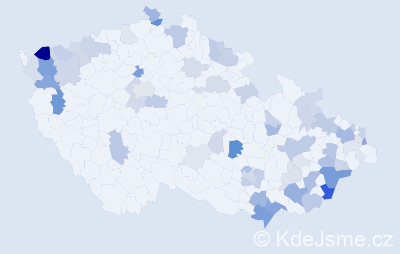 Příjmení: 'Hollá', počet výskytů 143 v celé ČR