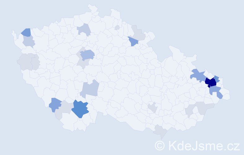 Příjmení: 'Kursová', počet výskytů 88 v celé ČR