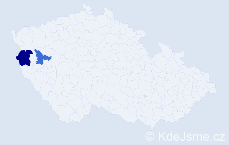 Příjmení: 'Blobner', počet výskytů 9 v celé ČR