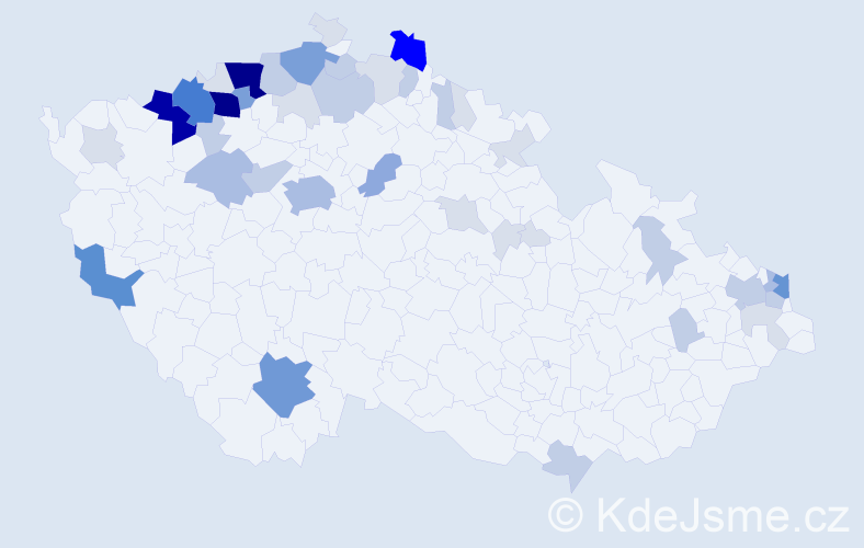Příjmení: 'Faková', počet výskytů 173 v celé ČR