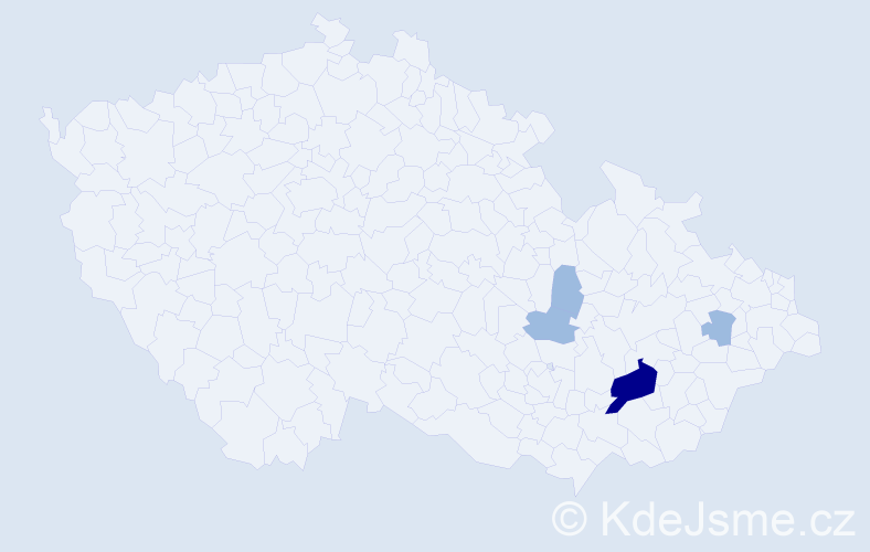 Příjmení: 'Kyrcz', počet výskytů 7 v celé ČR
