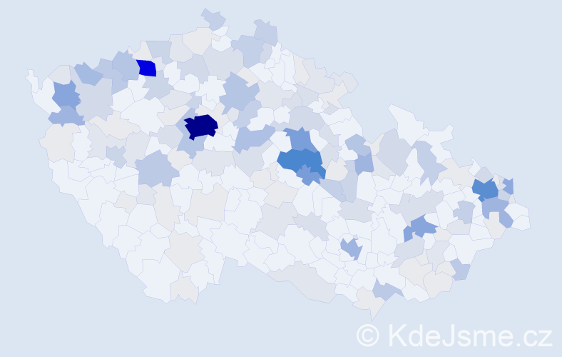 Příjmení: 'Vaško', počet výskytů 595 v celé ČR