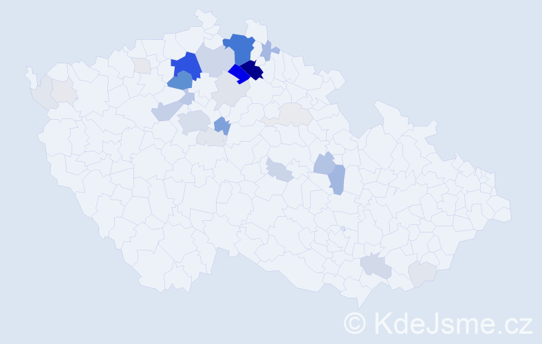 Příjmení: 'Porš', počet výskytů 142 v celé ČR