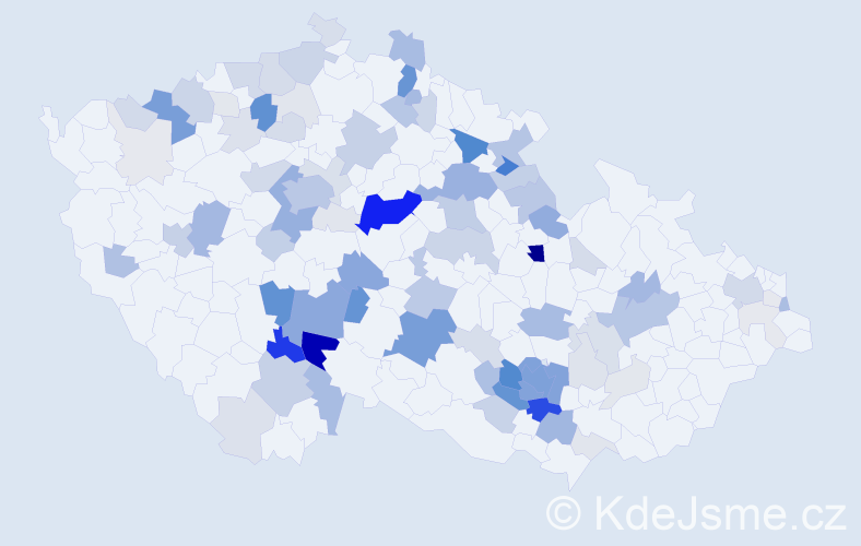 Příjmení: 'Nerudová', počet výskytů 356 v celé ČR