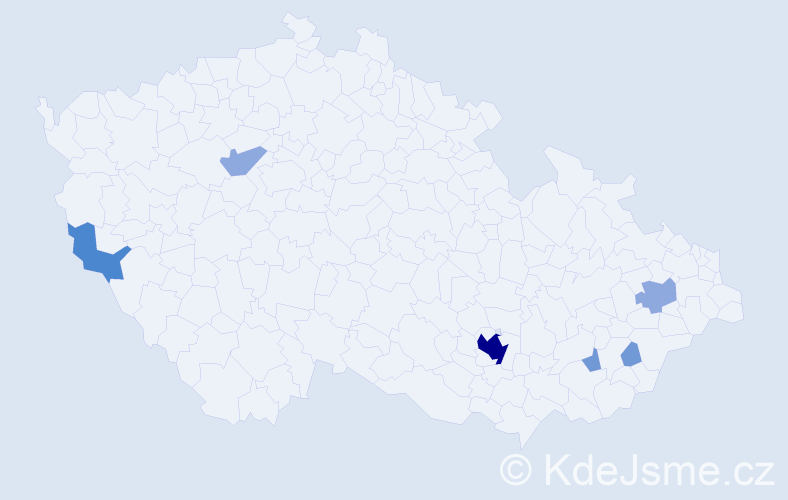 Příjmení: 'Provalilová', počet výskytů 16 v celé ČR