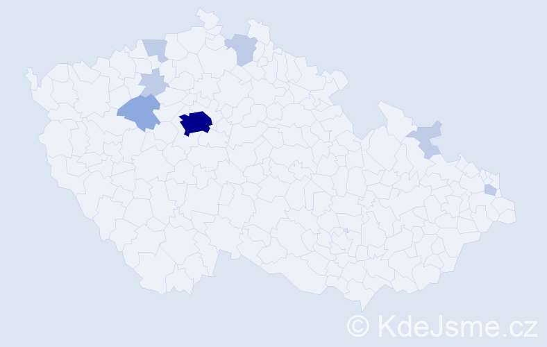 Příjmení: 'Stričková', počet výskytů 17 v celé ČR