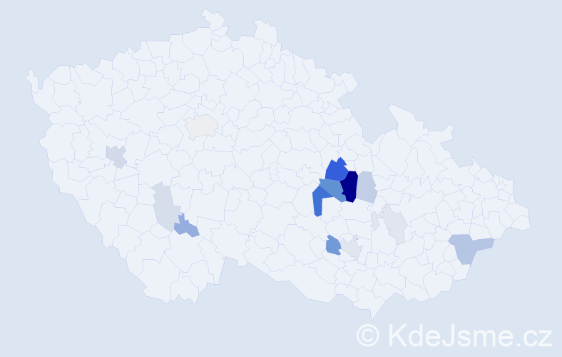 Příjmení: 'Lopaurová', počet výskytů 43 v celé ČR