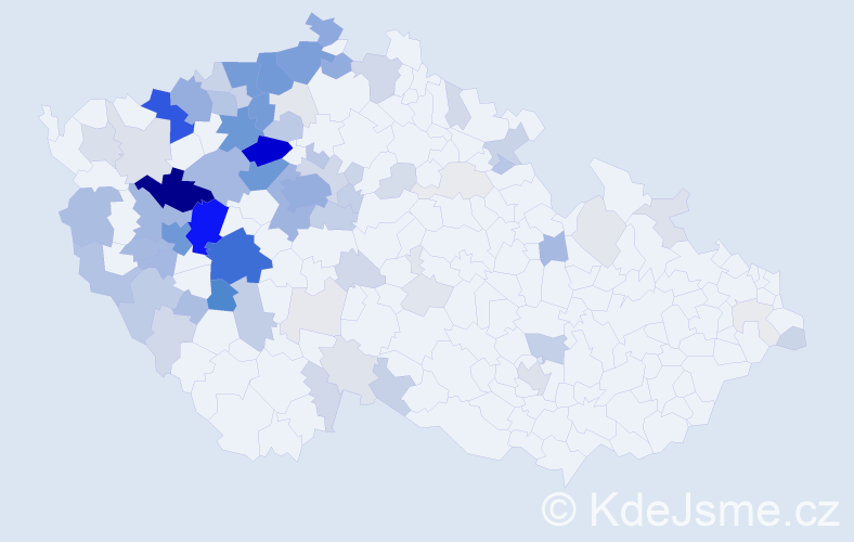 Příjmení: 'Bernášek', počet výskytů 382 v celé ČR