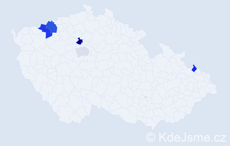 Příjmení: 'Möbius', počet výskytů 10 v celé ČR