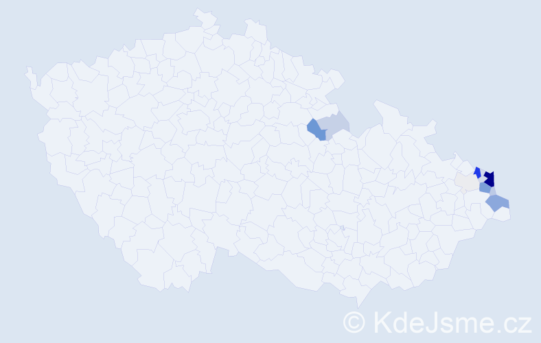 Příjmení: 'Szotková', počet výskytů 50 v celé ČR