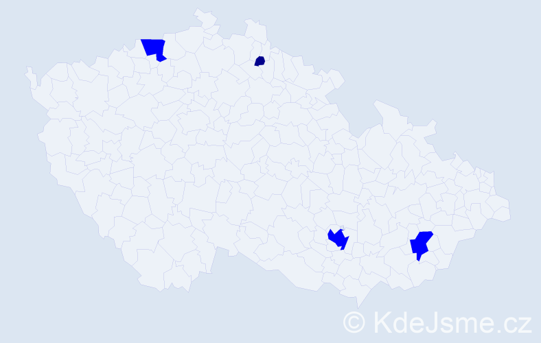 Příjmení: 'Matiašovská', počet výskytů 5 v celé ČR