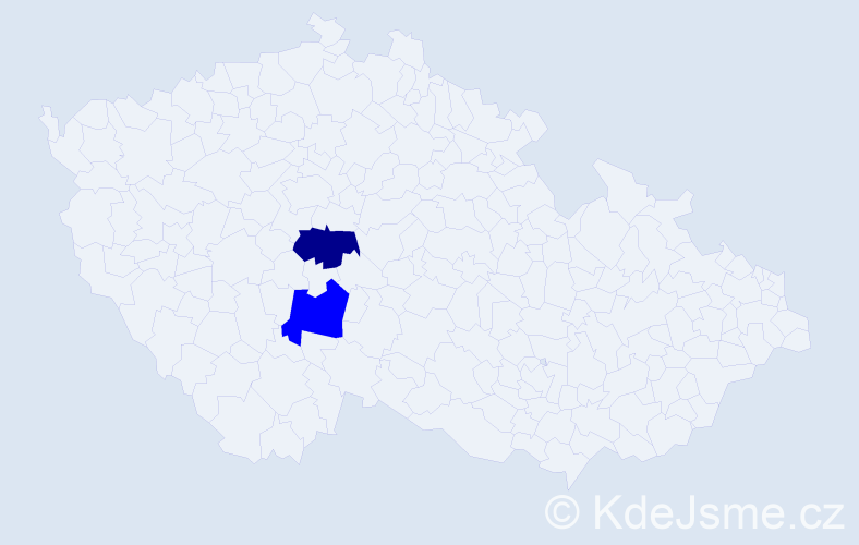 Příjmení: 'Tošlová', počet výskytů 3 v celé ČR