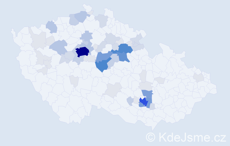Příjmení: 'Černohlávek', počet výskytů 205 v celé ČR