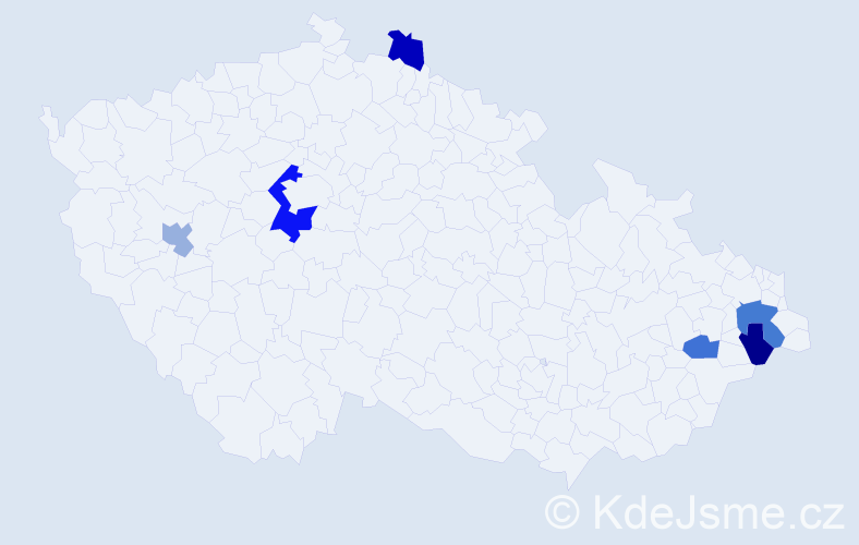 Příjmení: 'Czerwinski', počet výskytů 9 v celé ČR