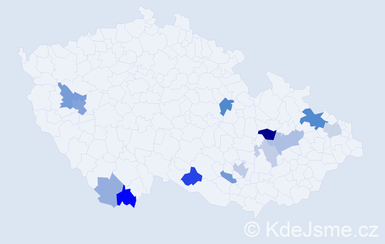 Příjmení: 'Grambal', počet výskytů 30 v celé ČR