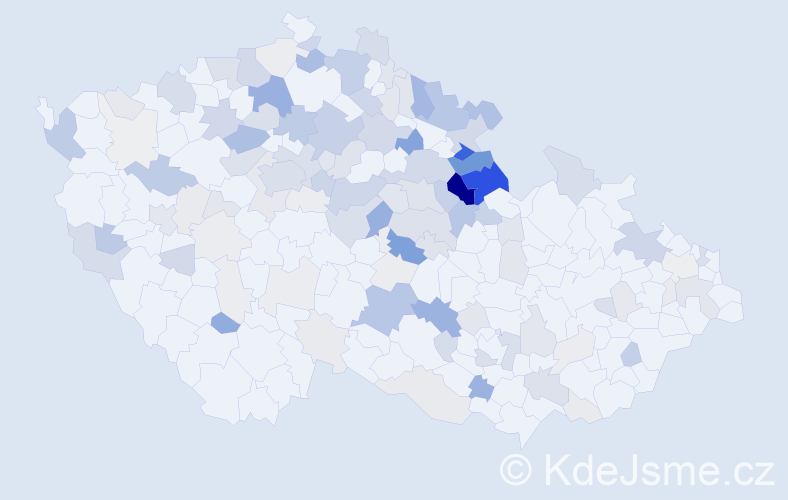 Příjmení: 'Plašilová', počet výskytů 417 v celé ČR