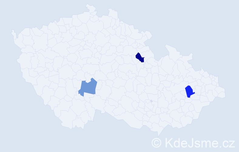 Příjmení: 'Friščáková', počet výskytů 3 v celé ČR