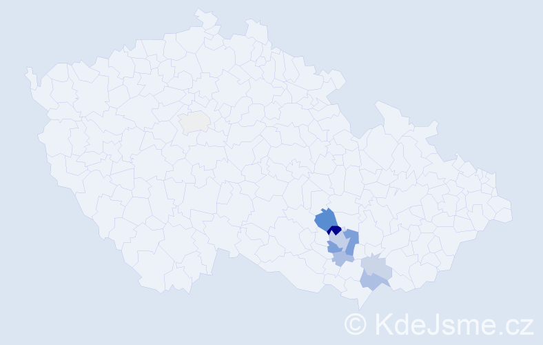 Příjmení: 'Rohlínek', počet výskytů 22 v celé ČR