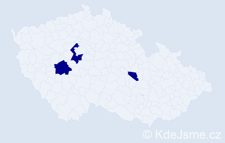 Příjmení: 'Gaštanová', počet výskytů 3 v celé ČR