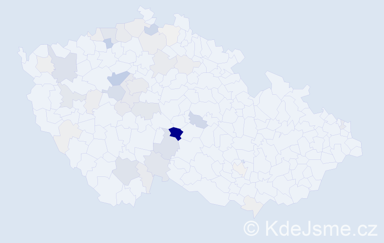 Příjmení: 'Kameš', počet výskytů 153 v celé ČR
